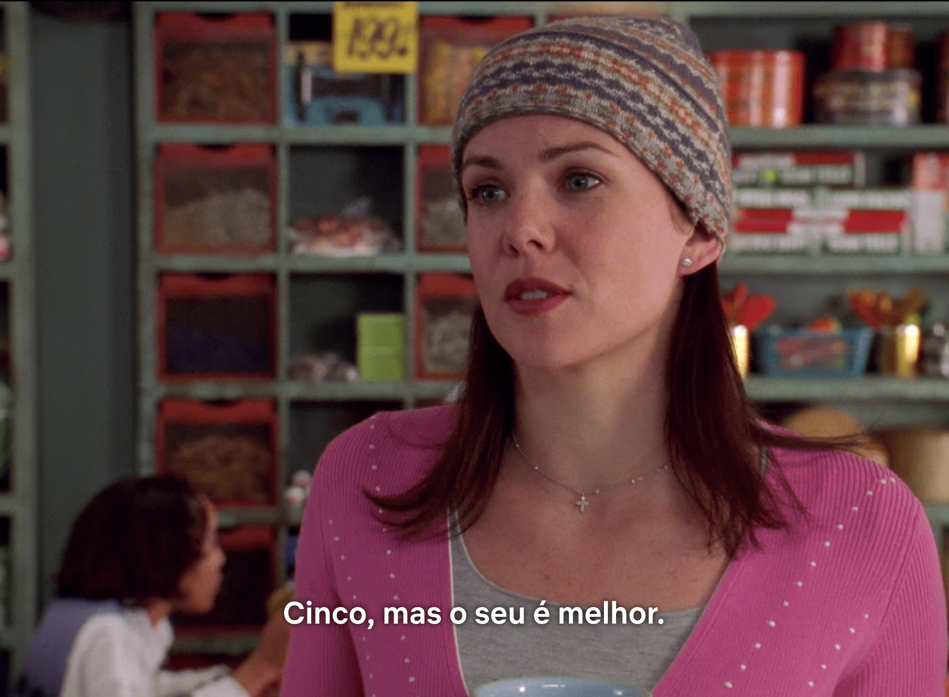 Lorelai fala para Luke que o seu café é melhor