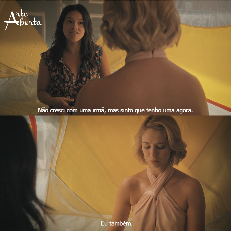 Cena de Jane e Petra falando sobre irmãs